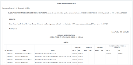 Solicitação de remarca  Superintendência Estadual de